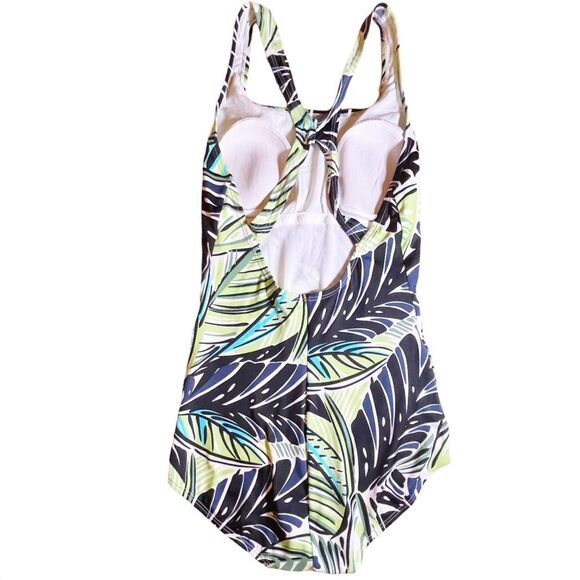 Speedo Flyer Back Tropical Print One Piece Swimsuit Women's Size 30 | S - Picture 2 of 11